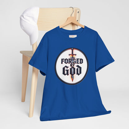 Forged by God Men’s Christian T-Shirt – Strength in Faith Apparel
