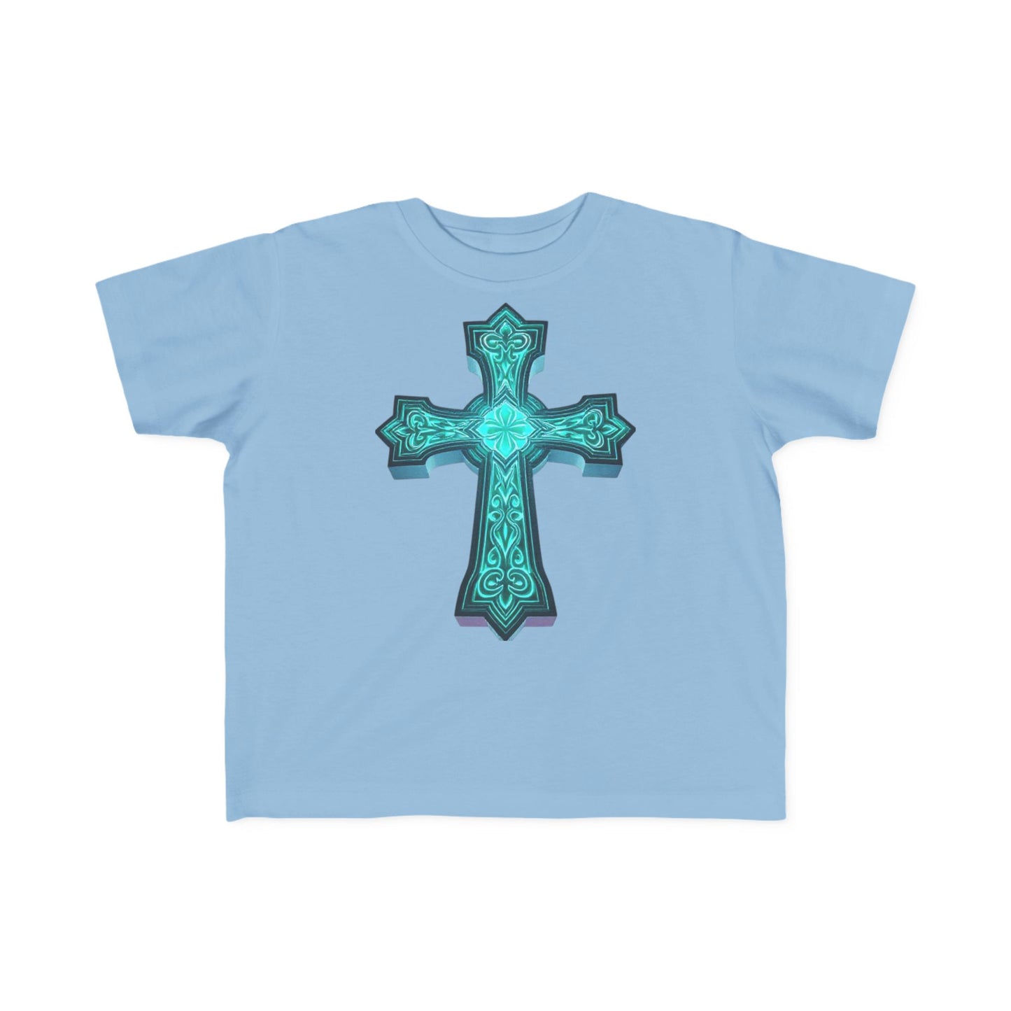 Shine Bright – Toddler Tee with Glowing Cross of Faith