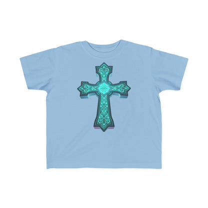 Shine Bright – Toddler Tee with Glowing Cross of Faith