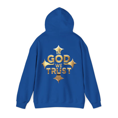Bold Faith in Gold – “In God We Trust” Christian Women’s Hoodie