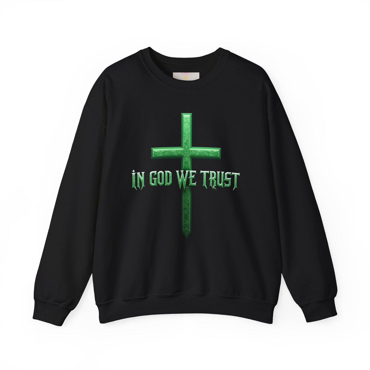 Rooted in Trust – Women’s “In God We Trust” Christian Sweatshirt with Cross