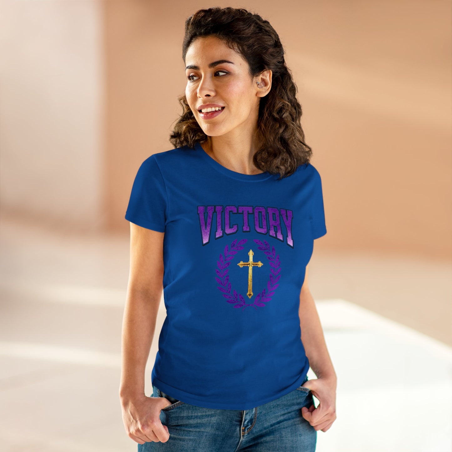 Divine Victory Women’s Tee – Victory in Every Step