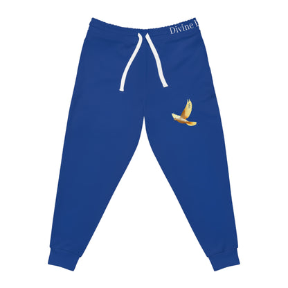 Peaceful Spirit Women's Jogging Pants in Blue with Dove in Flight Design