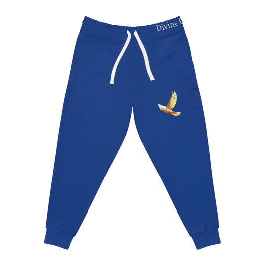 Peaceful Spirit Women's Jogging Pants in Blue with Dove in Flight Design