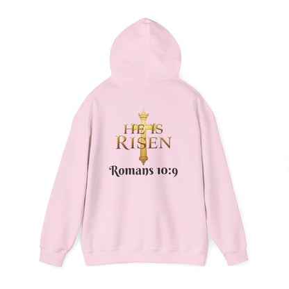 He Is Risen - Women's Christian Hoodie (Dark Lettering)