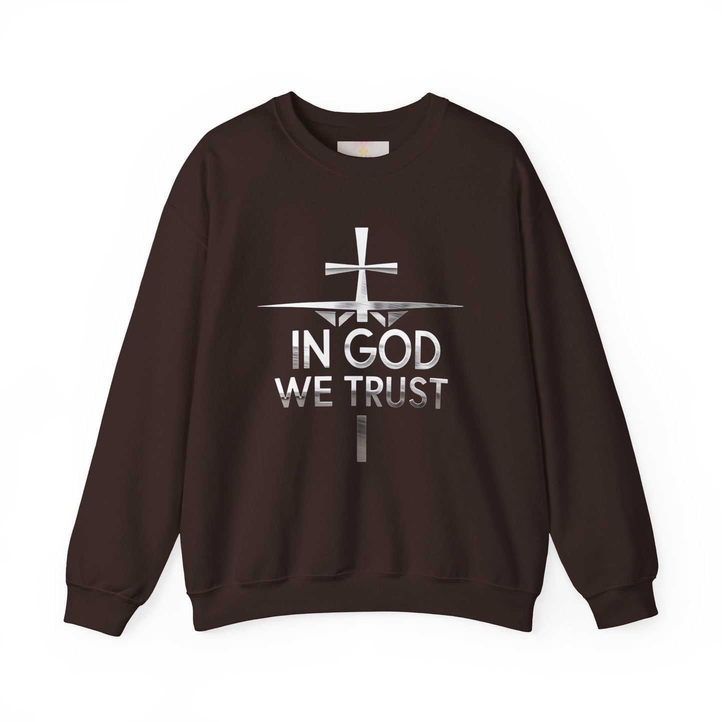 In God We Trust | Women’s Christian Sweatshirt with Scripture Back Print