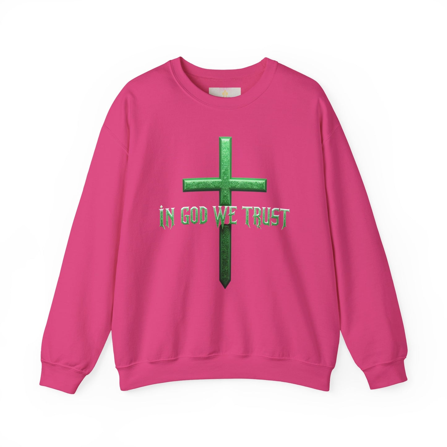 Rooted in Trust – Women’s “In God We Trust” Christian Sweatshirt with Cross