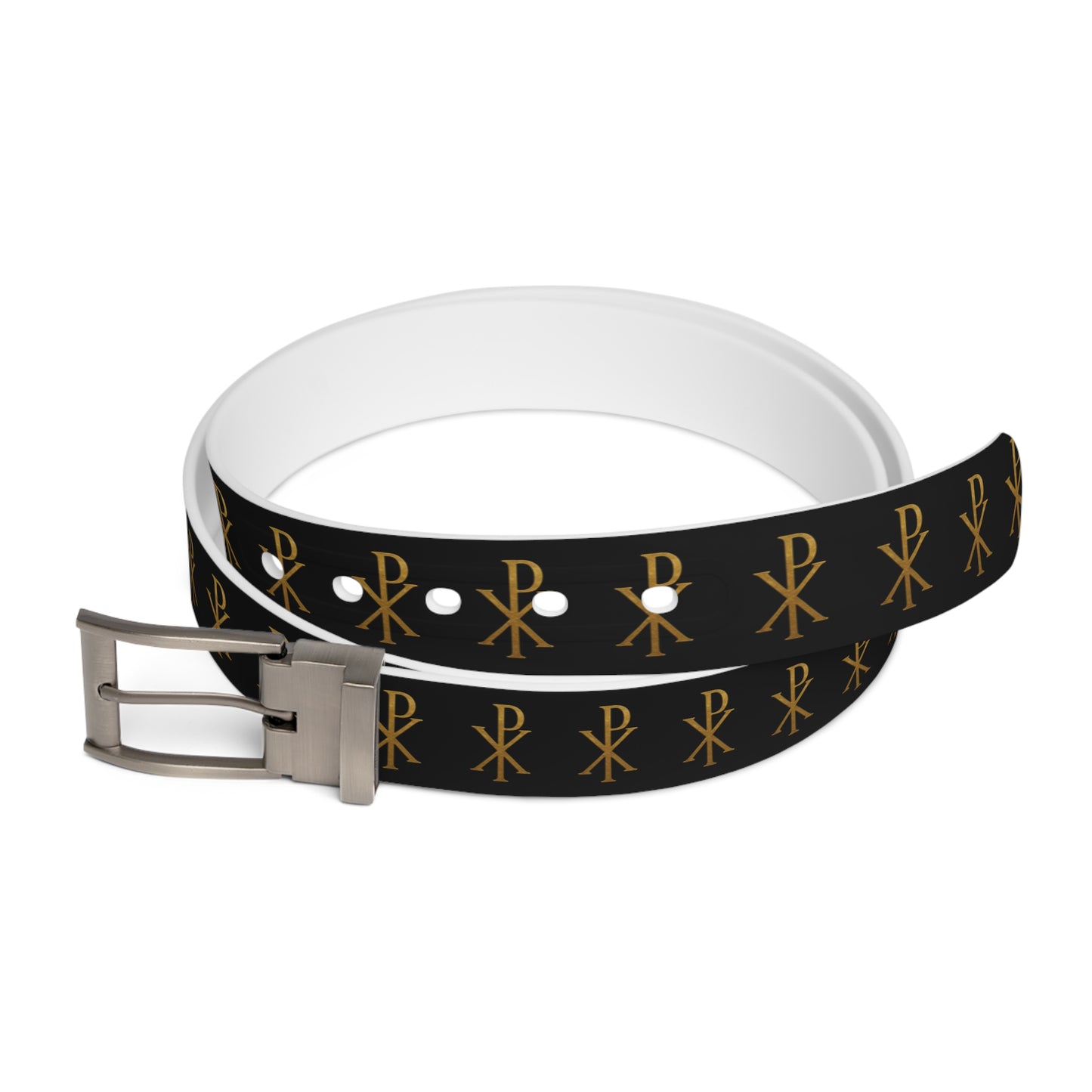 Symbol of Victory Belt – Gold Chi Rho Pattern