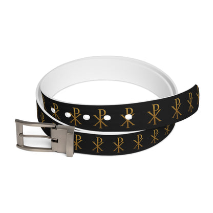 Symbol of Victory Belt – Gold Chi Rho Pattern