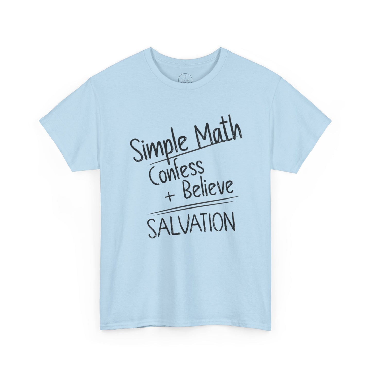 Simple Math of Salvation - Men’s Christian T-Shirt (Black Chalk)