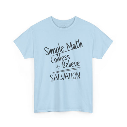 Simple Math of Salvation - Men’s Christian T-Shirt (Black Chalk)