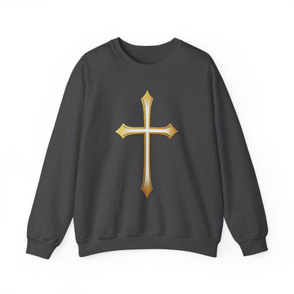 Gold Cross Men's Christian Sweatshirt