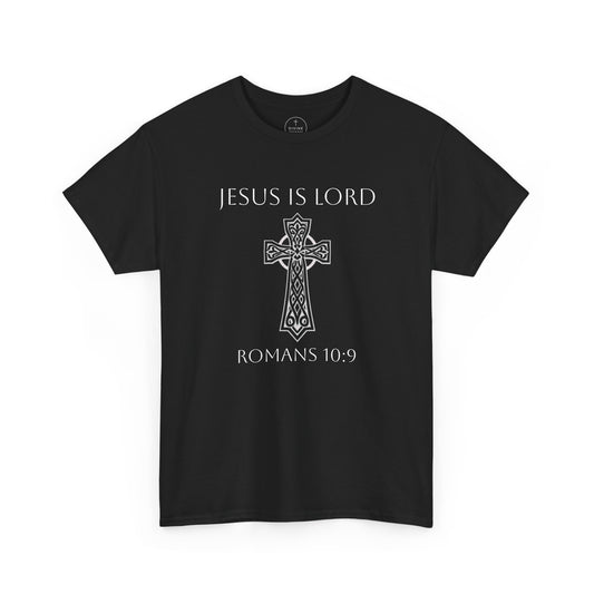 Jesus Is Lord – Men’s Christian Tee (White Lettering)