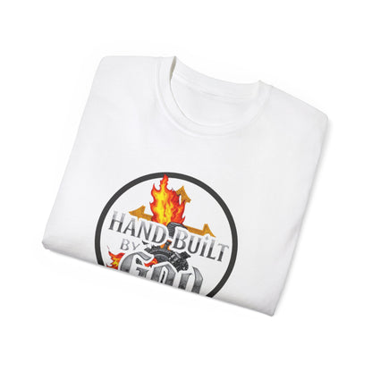 Men’s “Hand Built By God” Christian T-Shirt – Faith-Inspired Statement Tee