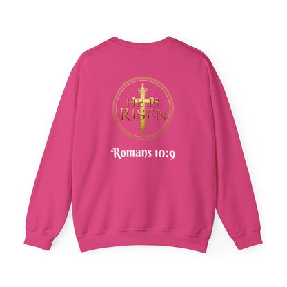 Bold Faith Women’s Sweatshirt – Proclaim Jesus Is Lord & He Is Risen (White Lettering)