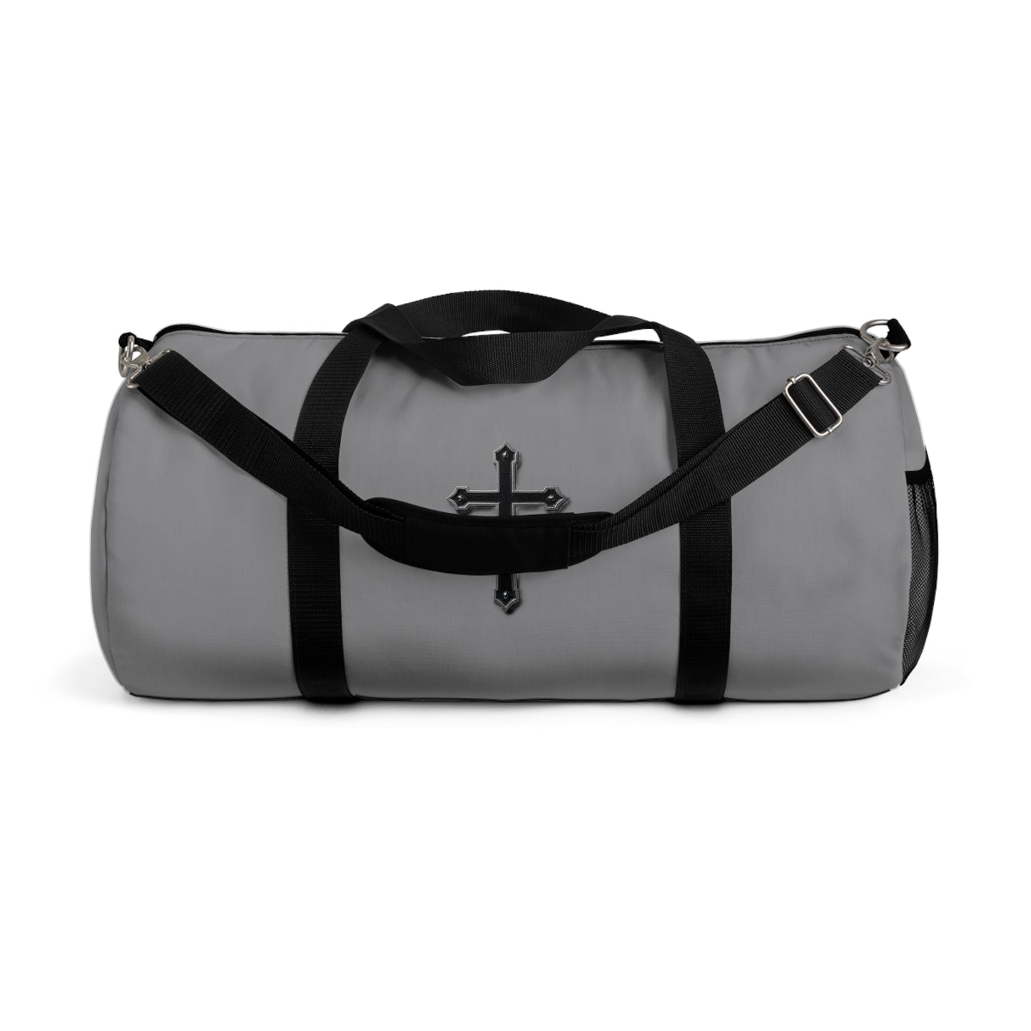 Divine Strength Duffle Bag in Grey – Carry the Cross with Purpose
