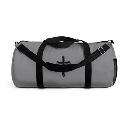 Divine Strength Duffle Bag in Grey – Carry the Cross with Purpose