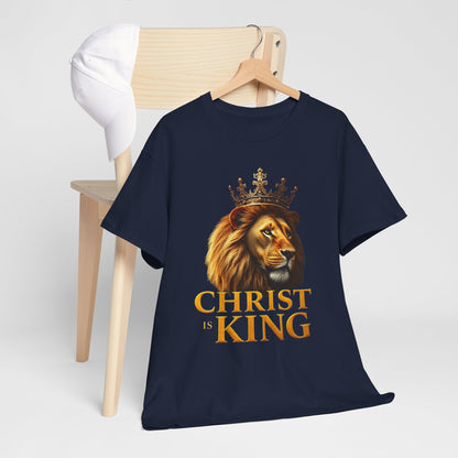 Christ Is King – Lion & Cross Men’s Christian Tee