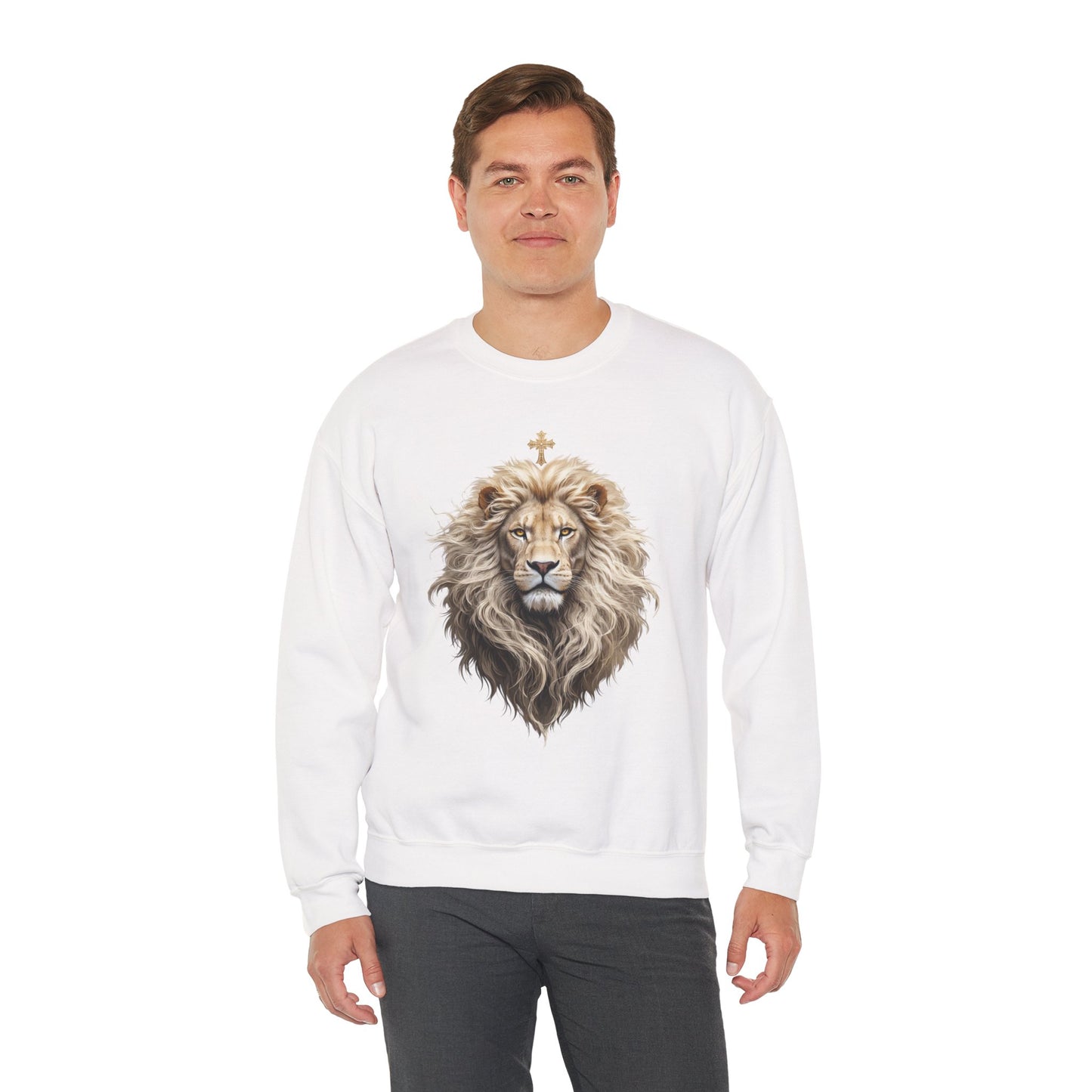 Christ is King (Lion of Judah) - Men's Christian Sweatshirt