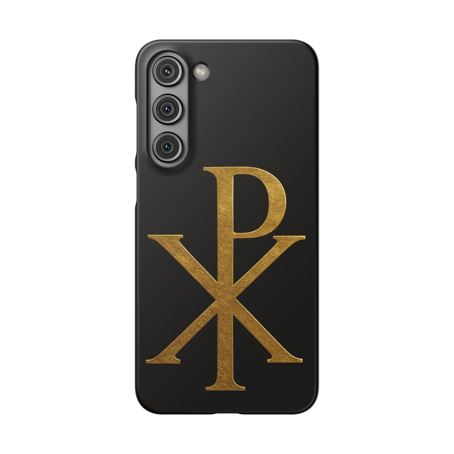 Our Eternal Hope in Christ - Black Chi Rho Snap Case for Samsung