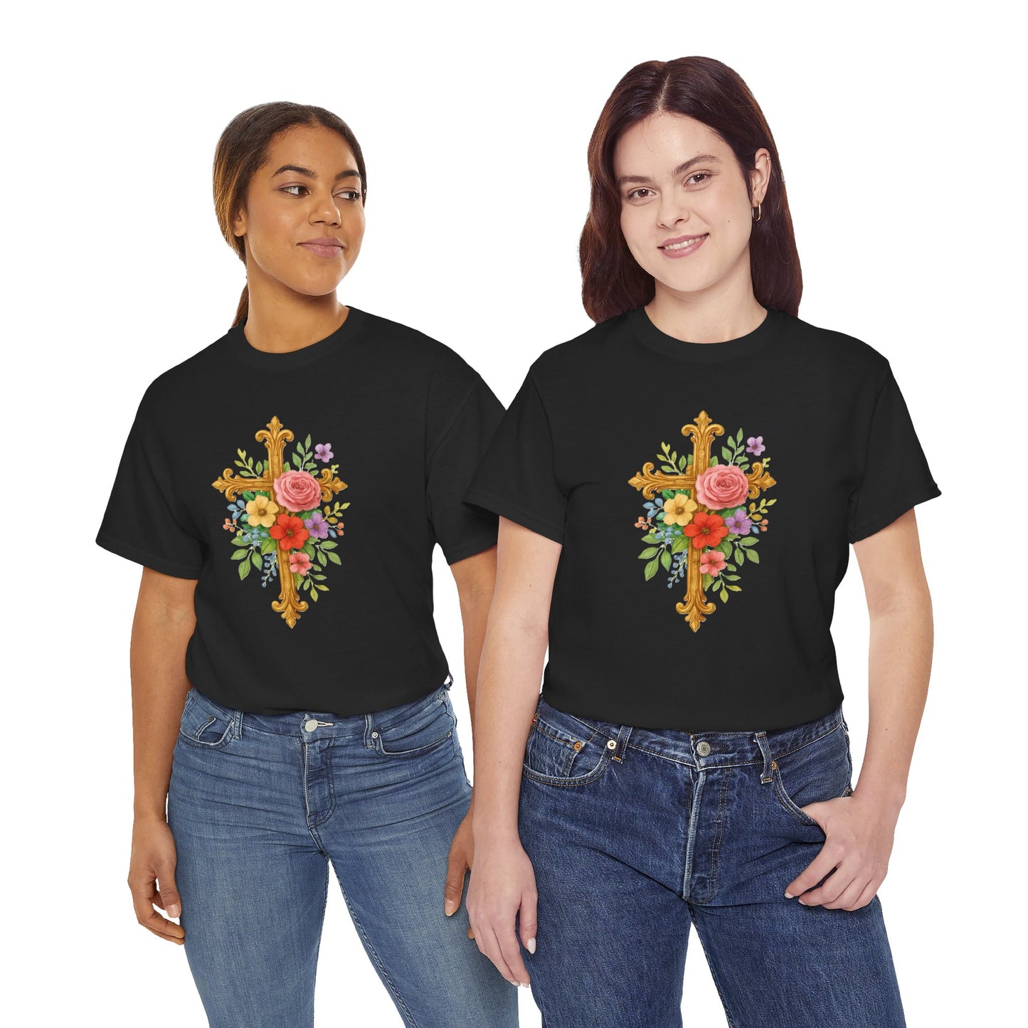 Floral Cross Tee - Women's Christian Apparel