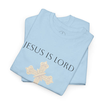 Jesus Is Lord – Men’s  Christian Tee (Dark Lettering)