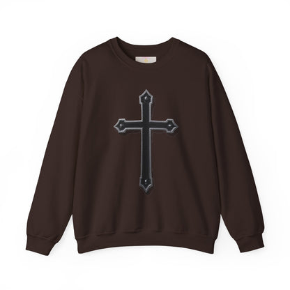 Warrior’s Black Cross Men’s Christian Sweatshirt | Ephesians 6:11