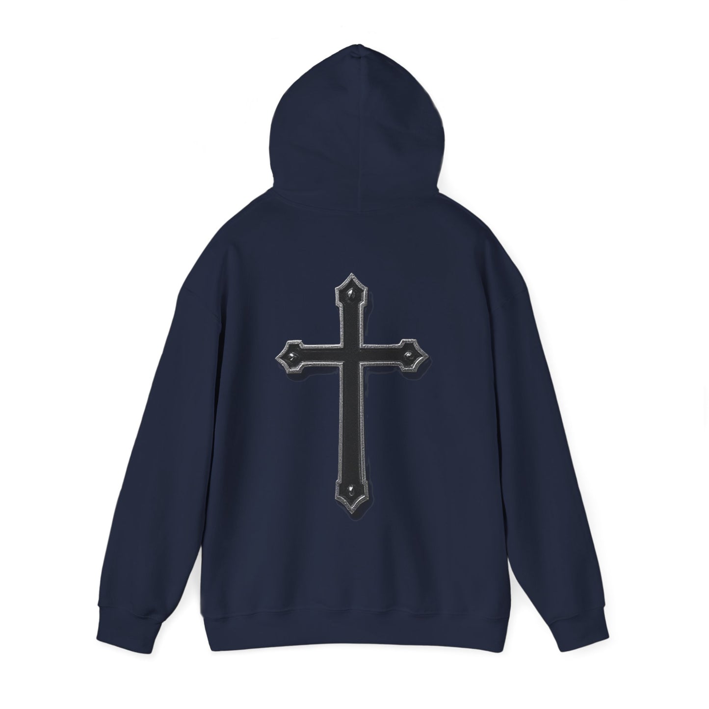 Warrior’s Black Cross Women’s Hoodie – Front & Back Christian Apparel | Ephesians 6:11