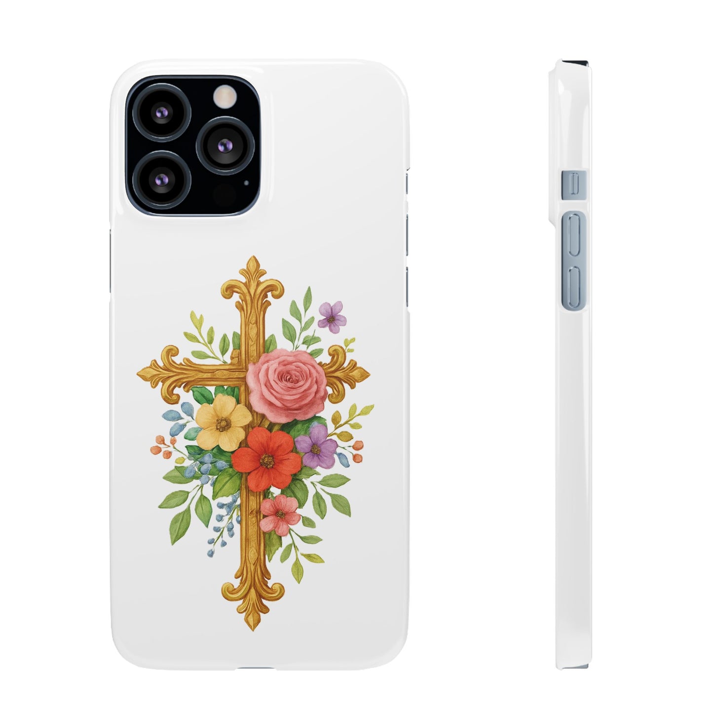 Floral Cross Snap Case for iPhone – Faith in Bloom