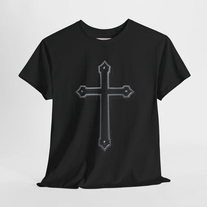 Warrior’s Cross Men’s Christian T-Shirt – Black Cross | Ephesians 6:11