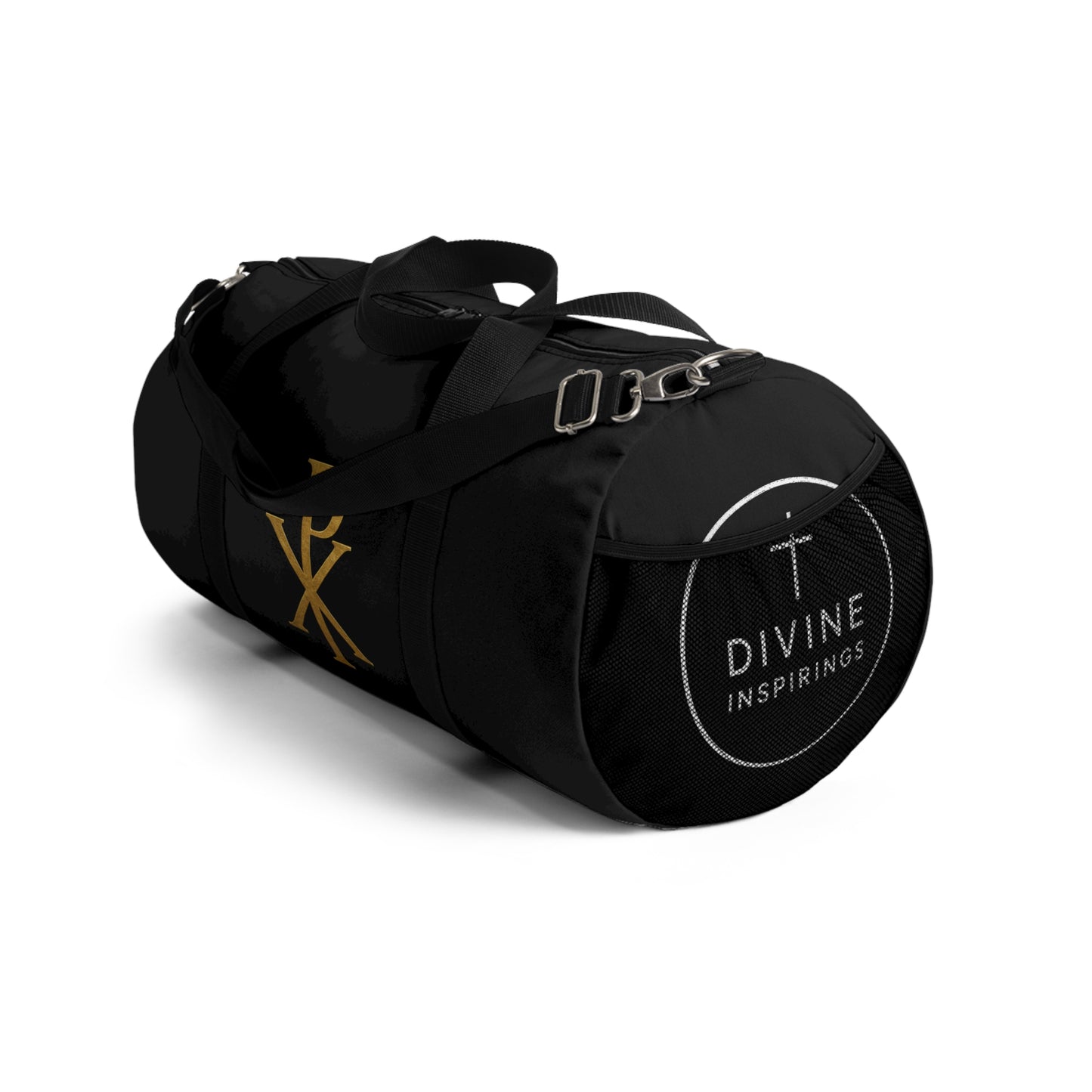Christ’s Victory Duffle Bag in Black – Chi Rho Symbol