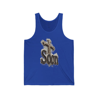 Soon: The Coming King Cross Tank – Men’s Faith Apparel
