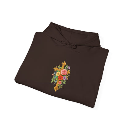 Floral Cross Women’s Christian Hoodie