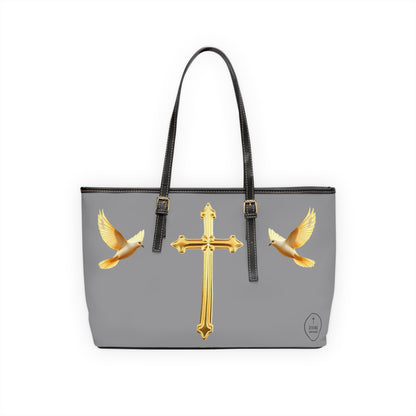 Faith, Peace, and Renewal Shoulder Bag in Grey