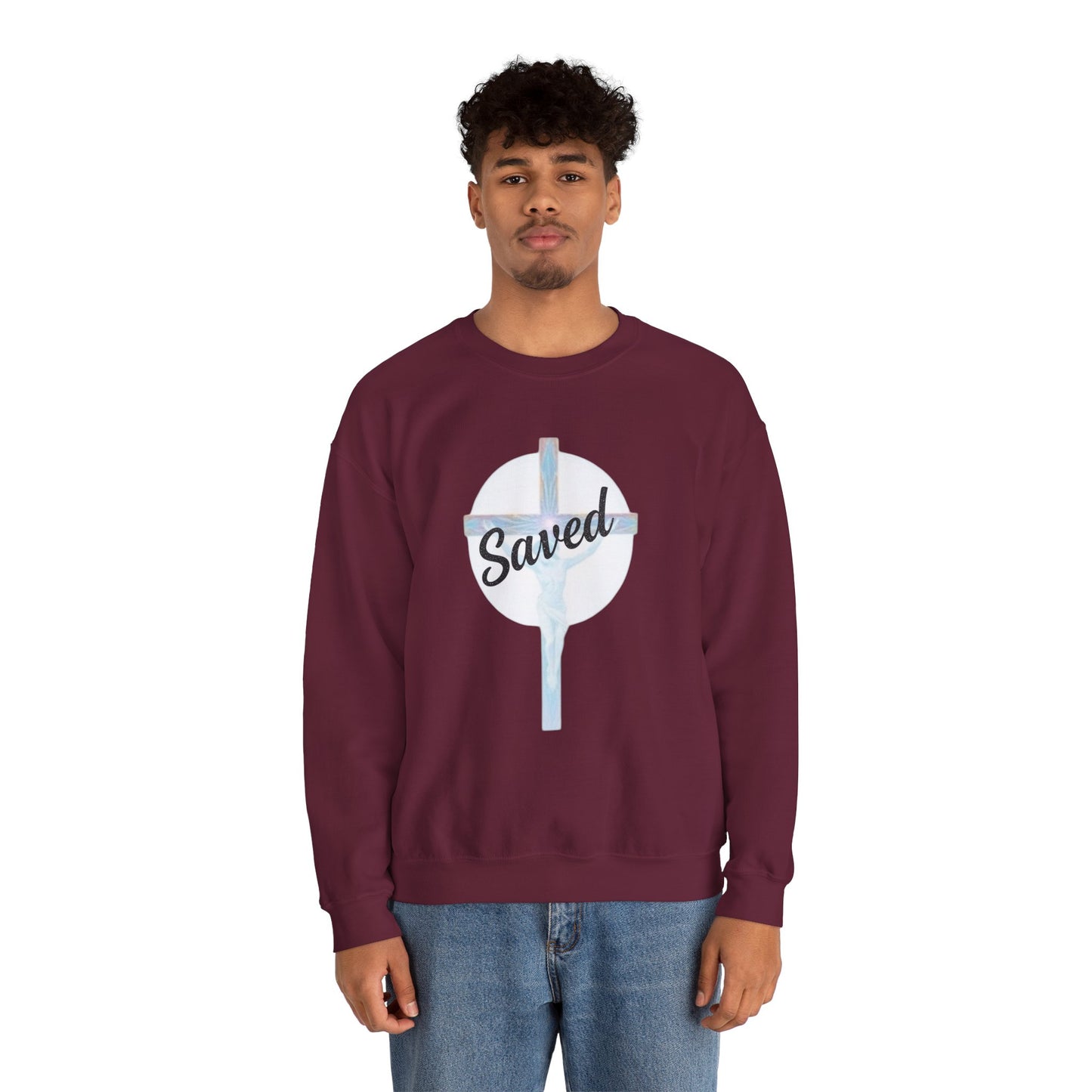 Saved - Men's Christian Sweatshirt of Faith