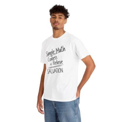 Simple Math of Salvation Men’s T-Shirt – Bold Faith (Black Chalk)