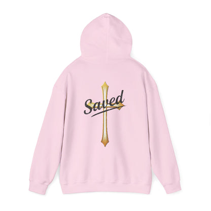 Saved Women’s Hoodie – Christian Faith Hoodie with Cross & John 3:16