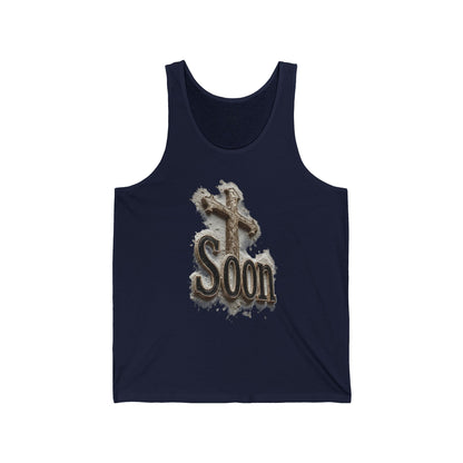 Soon: The Coming King Cross Tank – Men’s Faith Apparel