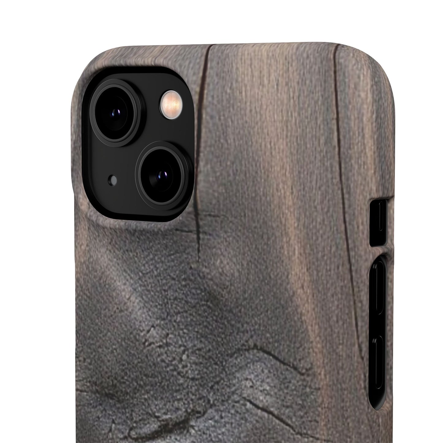 iPhone Snap Case – Dark Wood Grain Design