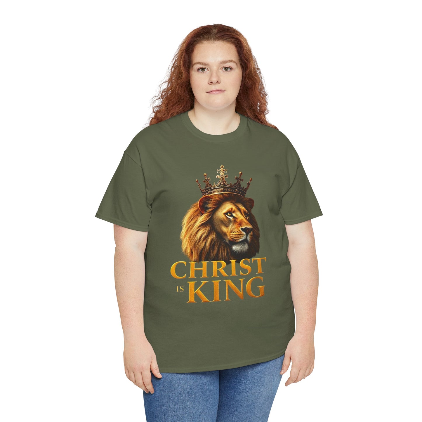Christ Is King – Lion & Cross Women’s Christian Tee