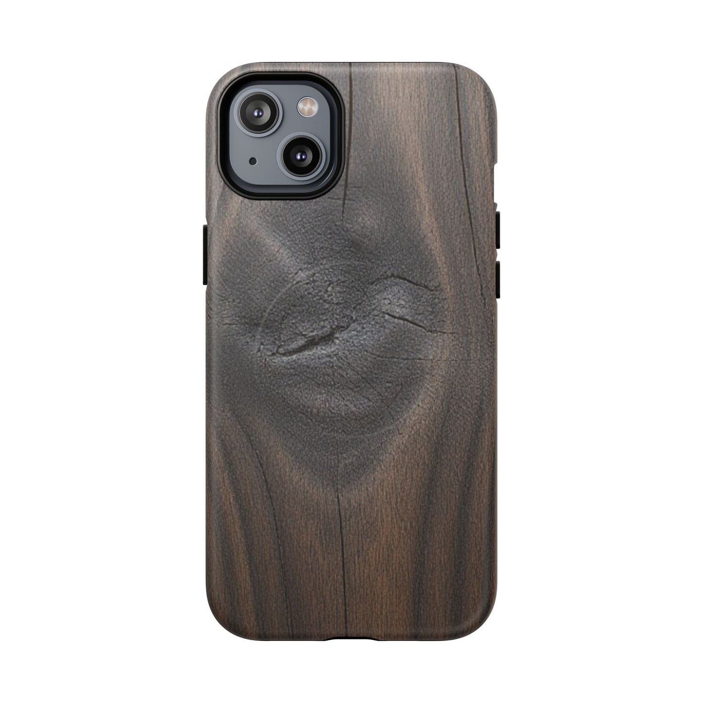 Faith Rooted in Strength – Dark Wood Grain iPhone Magnetic Tough Case