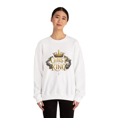 Christ is King (Gold) - Women's Christian Sweatshirt