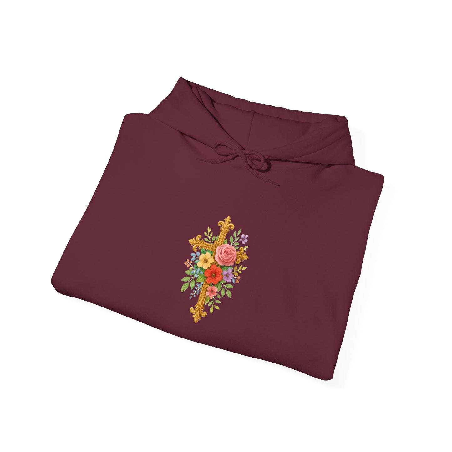 Floral Cross Women’s Christian Hoodie