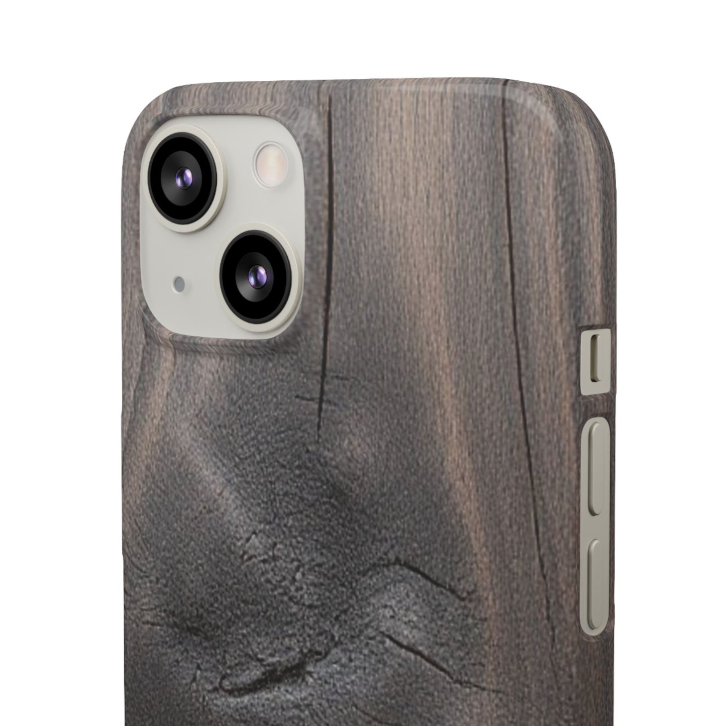 iPhone Snap Case – Dark Wood Grain Design