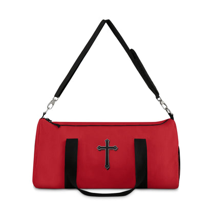 Divine Strength Duffle Bag in Red – Carry the Cross with Purpose
