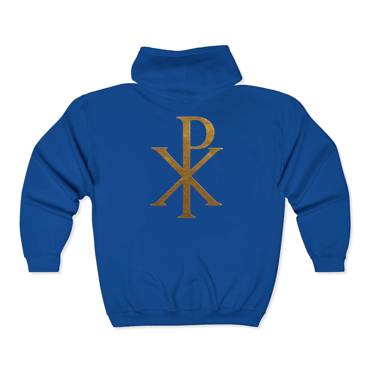 Men’s Chi Rho Zip-Up Hoodie – Comfortable Faith-Inspired Style