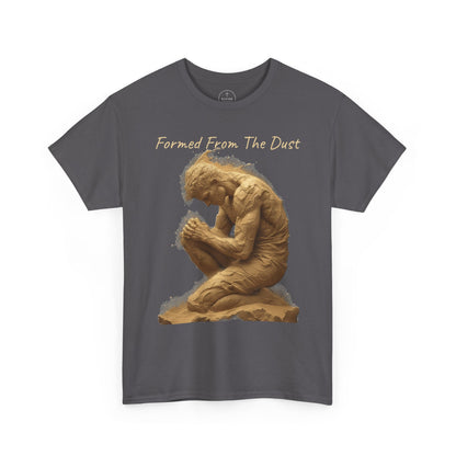 Formed from the Dust | Men’s Christian T-Shirt with Genesis 2:7 (Light Lettering)