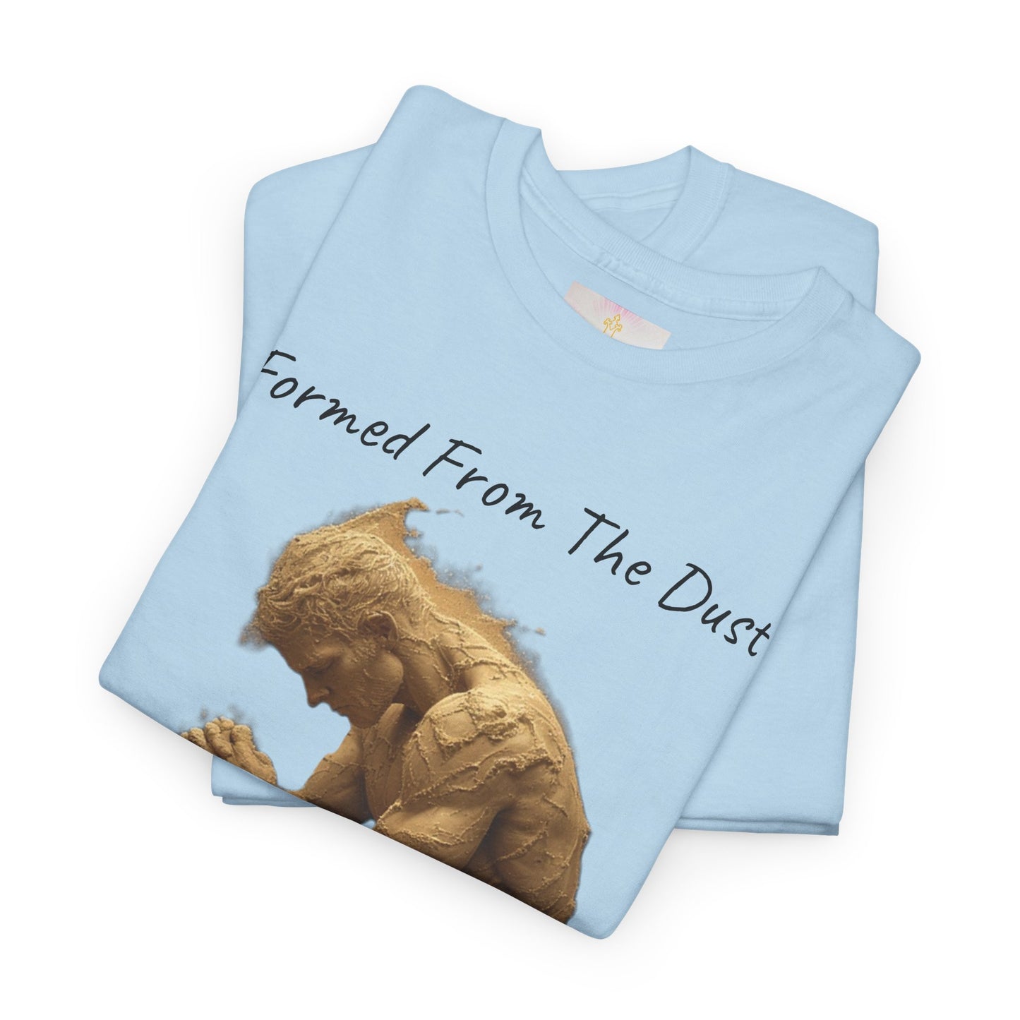 Formed from the Dust | Men’s Christian T-Shirt with Genesis 2:7 (Dark Lettering)