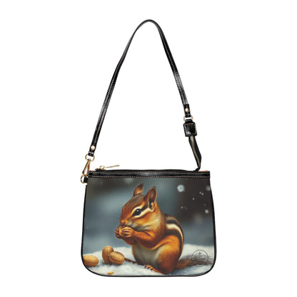 Winter Blessings Shoulder Bag – Chipmunk in Snow Design