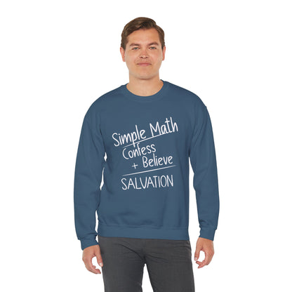 Simple Math Men’s Sweatshirt – Faith Pullover (White Chalk)